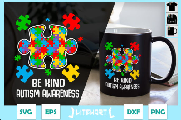 Be Kind Puzzle Pieces Autism Awareness