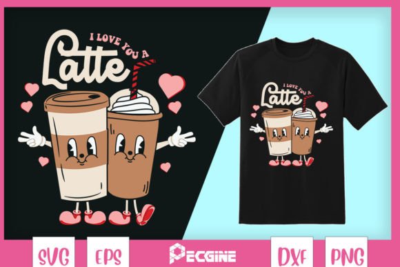 I Love You a Latte Retro Valentines