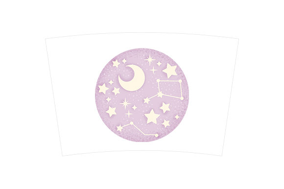 Tumbler Burst Wrap 22 Oz Moon and Stars